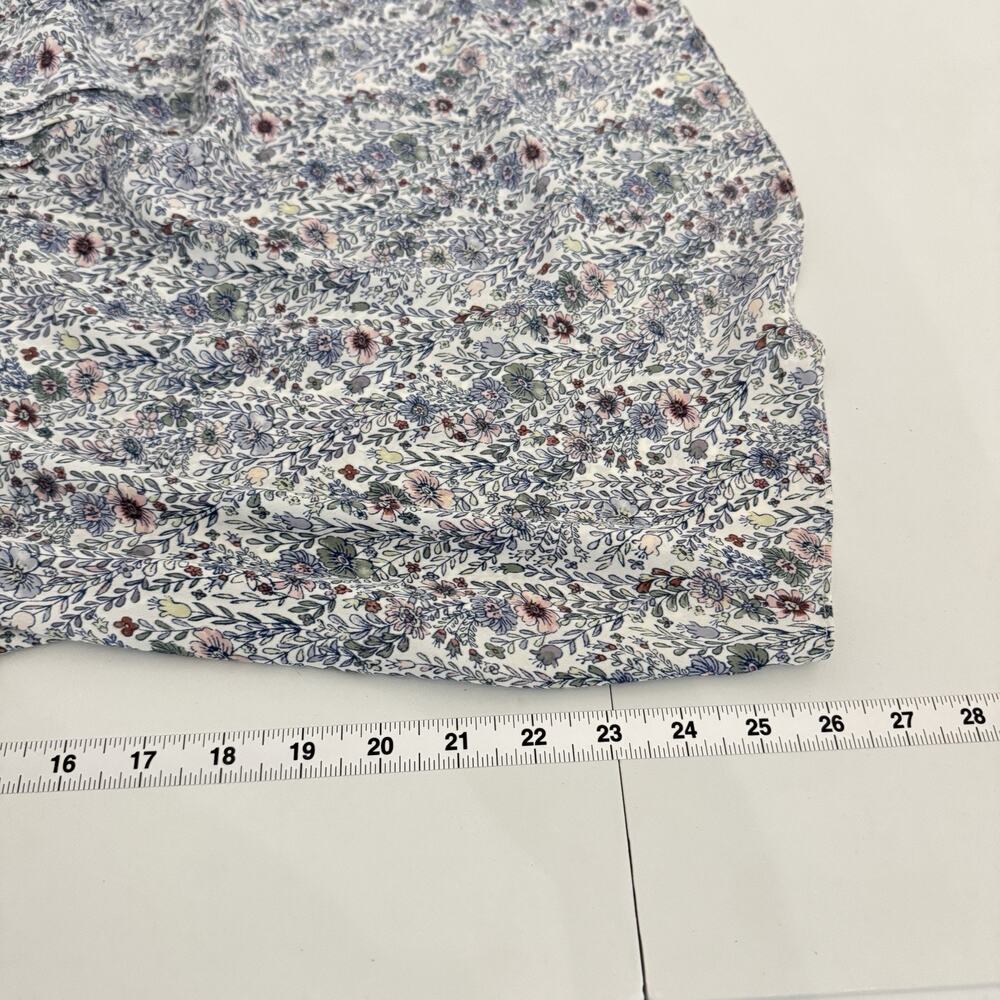 Rose & Olive Cottage Floral Button Popover Top Sz 2X Blue White Boho Dainty - Picture 8 of 9